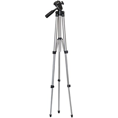 Vivitar VPT-1250 50 Professional Floor Standing Tripod, Silver/Black (VIV-VPT-1250)