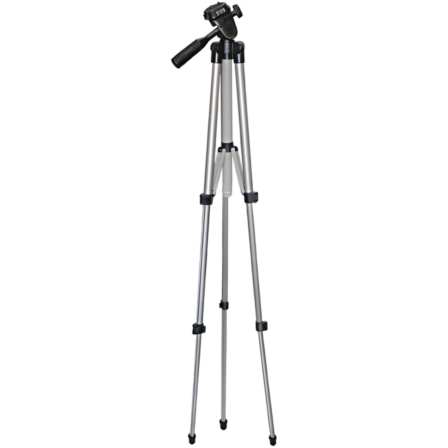 Vivitar VPT-1250 50 Professional Floor Standing Tripod, Silver/Black (VIV-VPT-1250)