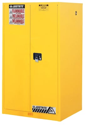 Justrite® Sure-Grip® Ex Flammable Safety Cabinet With 2 Self Close Doors, Yellow (400-894520)