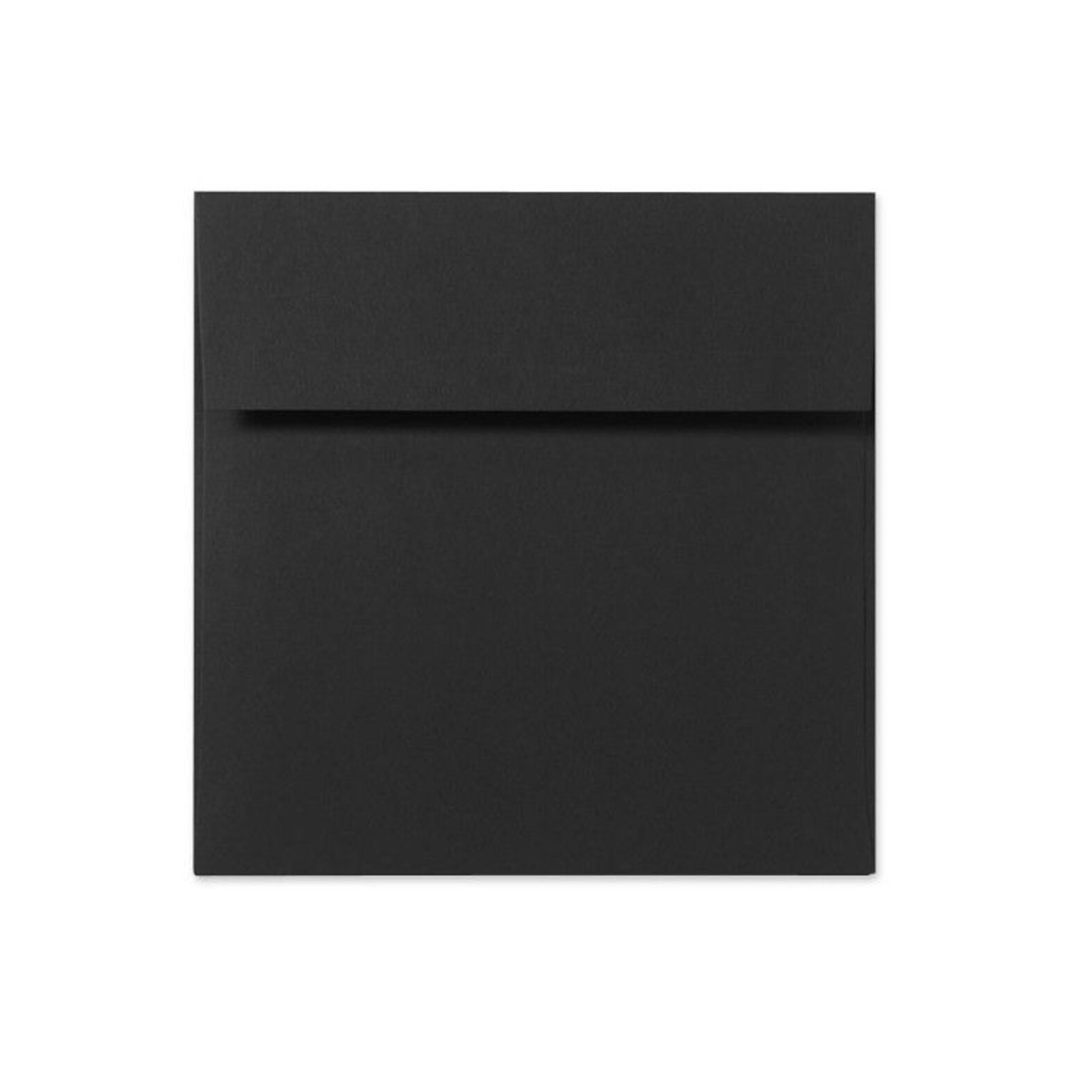 80 lb 6 1/4 x 6 1/4 Peel & Press Square Envelopes, Midnight Black, 50/Pack