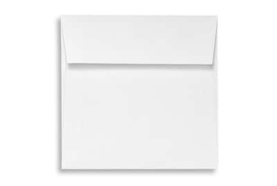 80 lb 5 3/4 x 5 3/4 100% Cotton Square Envelopes, Bright White, 250/Box