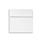 80 lb 5 3/4" x 5 3/4" Peel & Press Square Linen Envelopes, White, 50/Pack