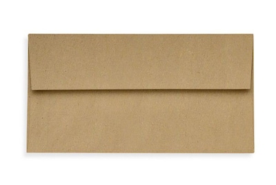 LUX Slimline Invitation Envelopes (3 7/8 x 8 7/8) 50/Box, Grocery Bag (72973-GB-50)