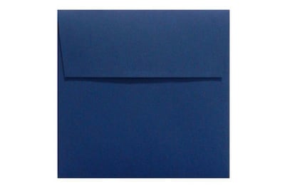 80 lb 6 1/4 x 6 1/4 Peel & Press Square Envelopes, Navy Blue, 50/Pack