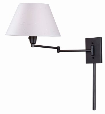 Kenroy Home Simplicity Wall Swing Arm Lamp, Bronze Finish