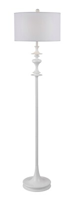 Kenroy Home Claiborne Floor Lamp, White Gloss Finish