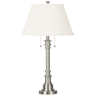 Kenroy Home Spyglass Table Lamp, Brushed Steel Finish