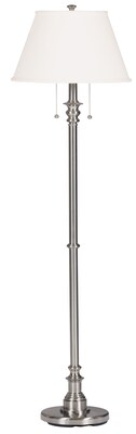 Kenroy Home Spyglass Floor Lamp, Brushed Steel Finish