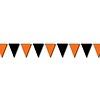 Beistle 17 x 30 Halloween Outdoor Pennant Banner; Orange/Black, 2/Pack