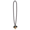 Beistle Beads Necklace With Flashing Pirate Skull Medallion; 36
