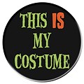 Beistle 3 1/2 My Costume Halloween Button; Black/Lime Green/Orange