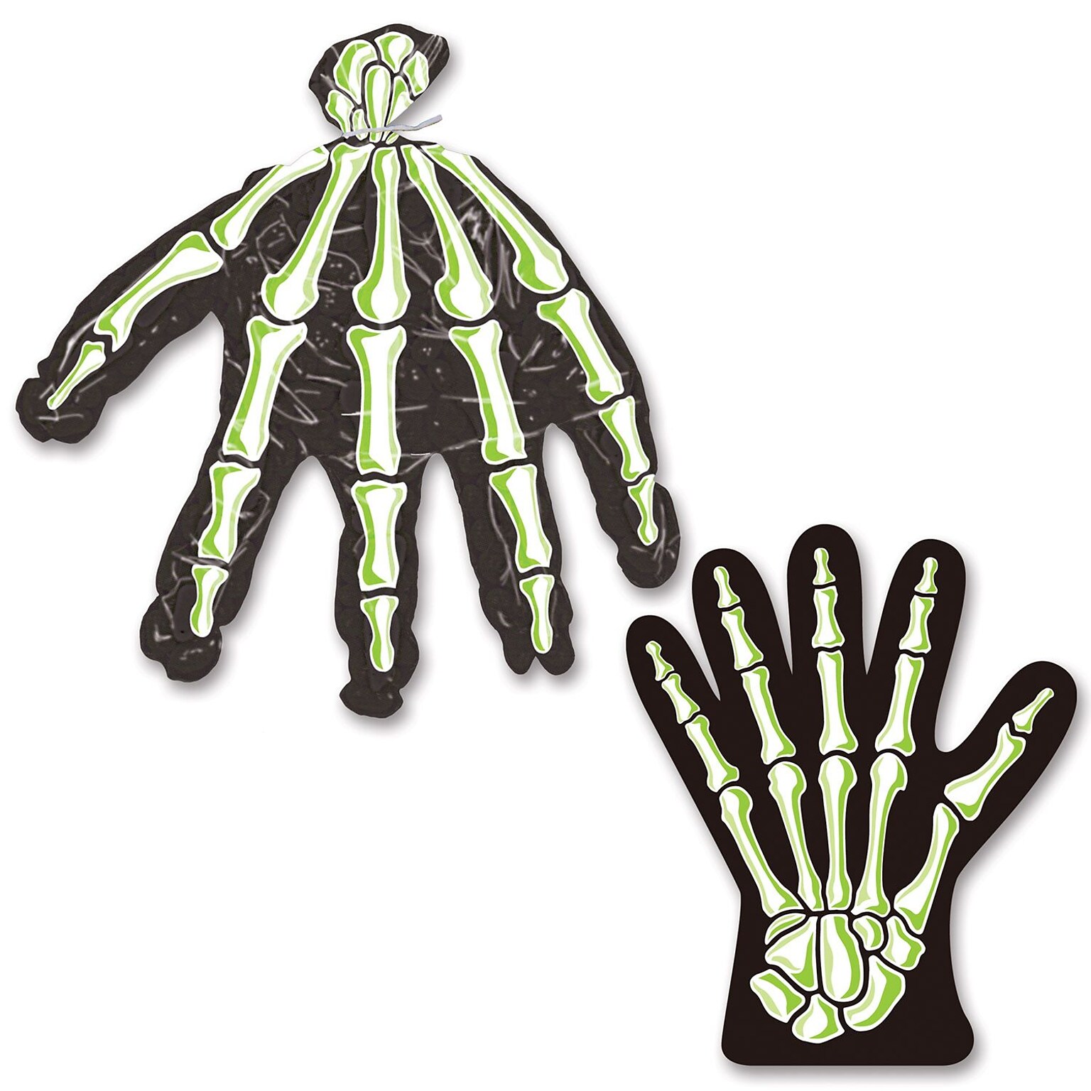 Beistle Skeleton Hand Treat Bag; 9 x 11