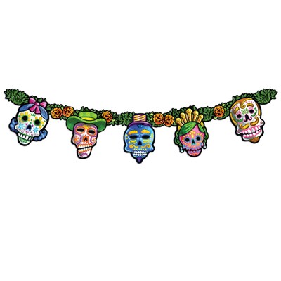 Beistle Day Of The Dead Streamer; 9 x 4 6