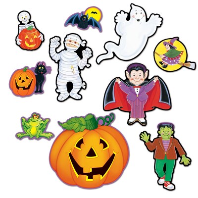 Beistle 5 - 12 Halloween Cutouts; 40/Pack