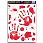 Beistle 12" x 17" Bloody Handprint Clings, 154/Pack