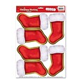 Beistle 12 x 17 Christmas Stockings Peel N Place Sticker; 24/Pack
