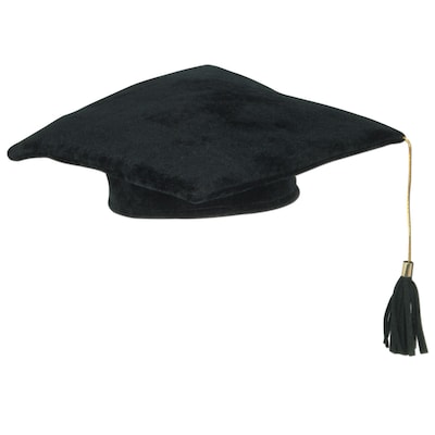 Beistle 10 Plush Graduate Cap; Black