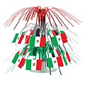 Beistle 7 1/2 Mexican Flag Mini Cascade Centerpiece; 4/Pack