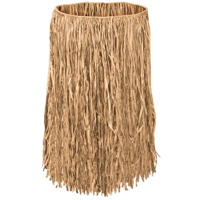 Beistle 36W x 28L XL Raffia Hula Skirt, Natural