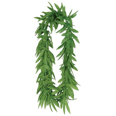 Beistle Tropical Fern Leaf Lei, Green, 5/Pack (50455)