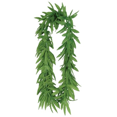 Beistle Tropical Fern Leaf Lei, Green, 5/Pack (50455)