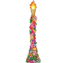 Beistle 4 Jointed Floral Tiki Torch; 3/Pack