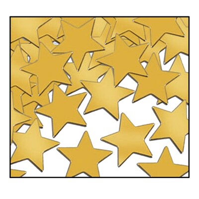 Beistle Stars Fanci Confetti; Gold, 5/Pack