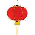 Beistle 12 Good Luck Lantern With Tassel, Red/Gold, 2/Pack (50678-12)