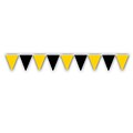 Beistle 17 x 30 Outdoor Pennant Banner; Black/Golden-Yellow, 2/Pack
