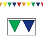 Beistle 17" x 30' Outdoor Pennant Banner; Multicolor, 2/Pack