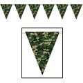 Beistle 10 x 12 Camo Flag Pennant Banner, 4/Pack