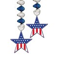 Beistle 30 Patriotic Star Danglers; 8/Pack