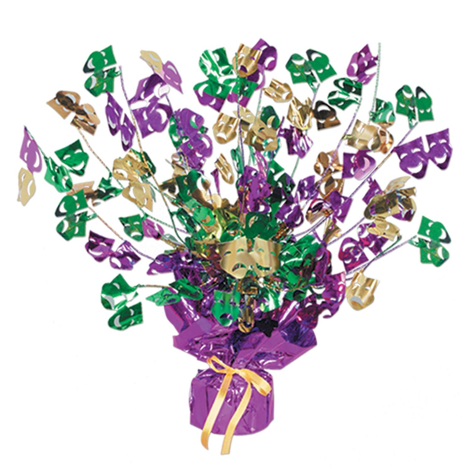 Beistle 15 Mardi Gras Gleam N Burst Centerpiece; 3/Pack