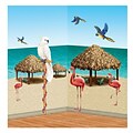 Beistle 8 - 4 2 Tiki Hut and Tropical Bird Props; 20/Pack