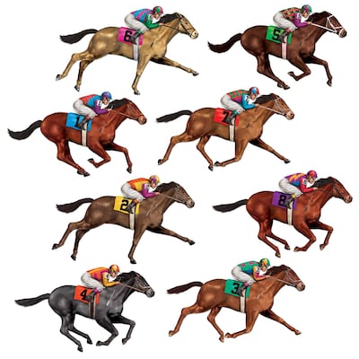 Beistle 29 Race Horse Props; 16/Pack