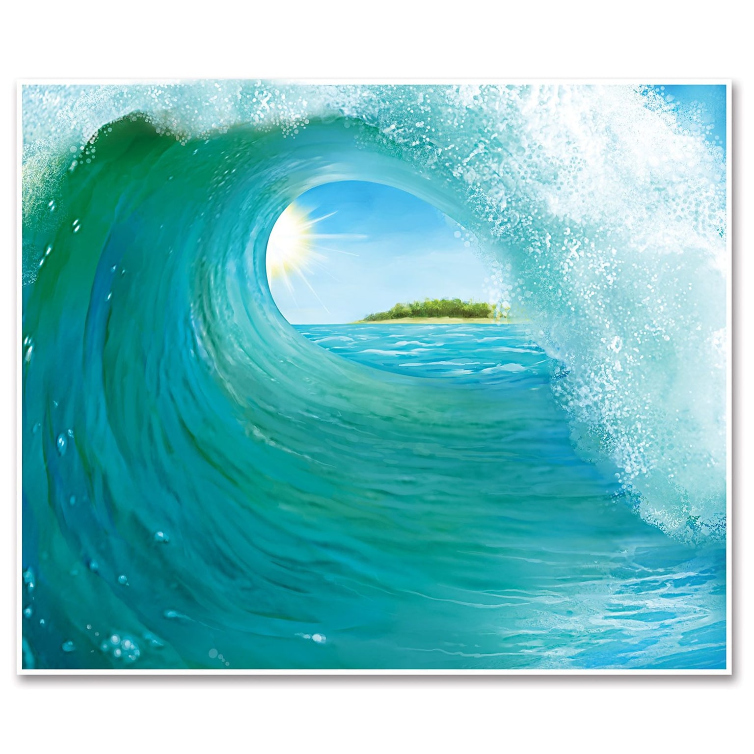 Beistle 5 x 6 Surf Wave InstaMural Wall Decoration; 2/Pack