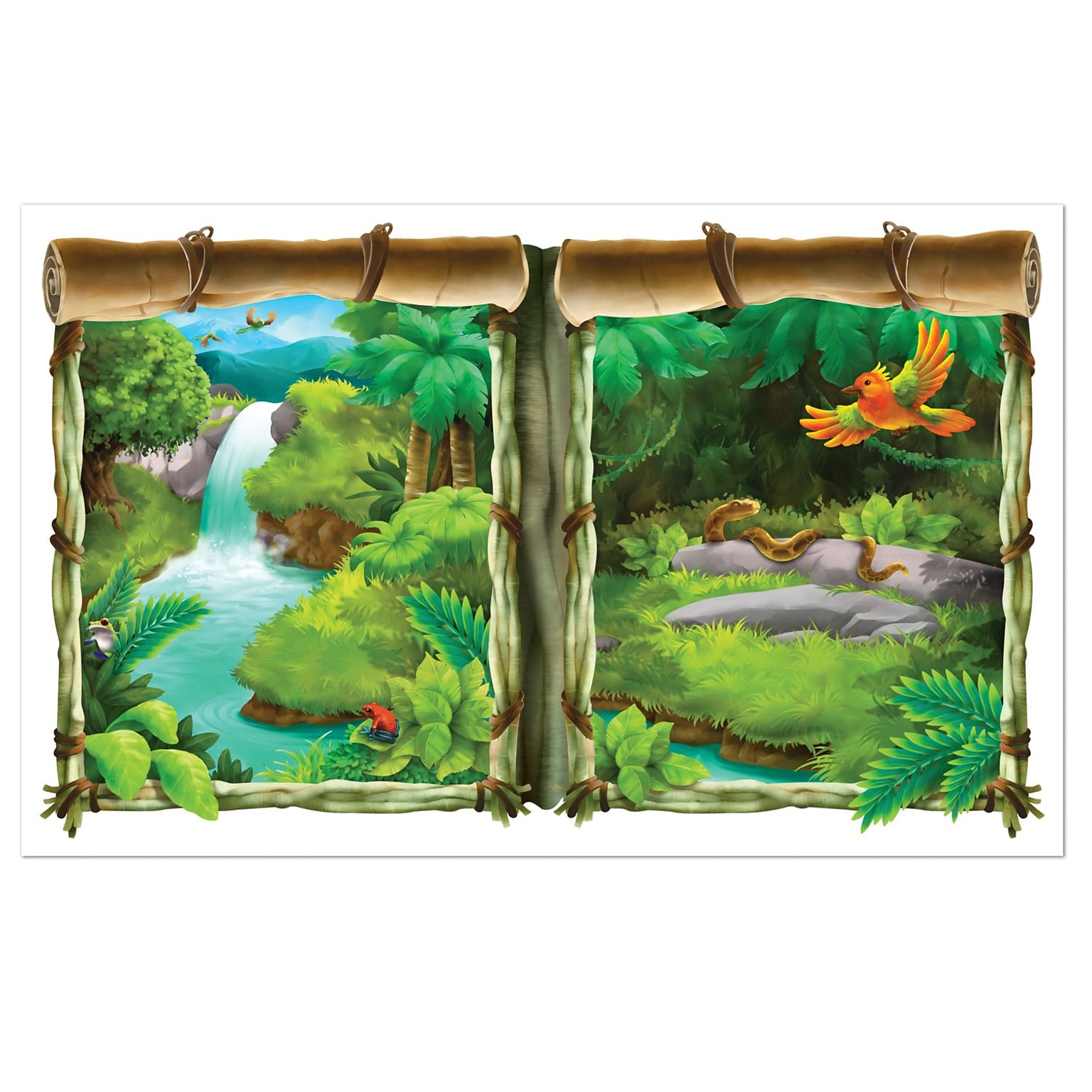 Beistle 3 2 x 5 2 Jungle Backdrop; 2/Pack