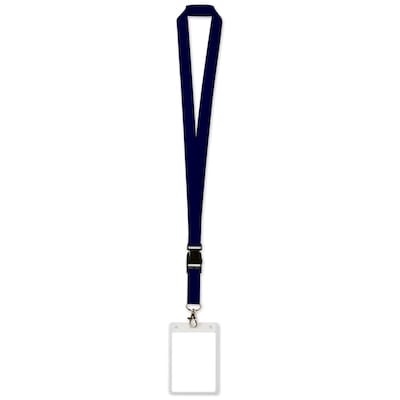 Beistle® 25 Lanyards with Card Holder; Black, 4/Pack (54115-BK)