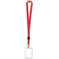 Beistle 25 Lanyards with Card Holder, Red, 4/Pack (54115-R)