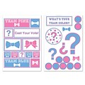 Beistle 11 x 17 Gender Reveal Decals Peel N Place Sticker; Blue/Pink, 4/Pack