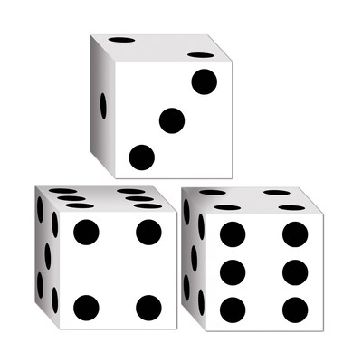 Beistle Dice Favor Box 3 1/4 x 3 1/4, 12/Pack (54129)