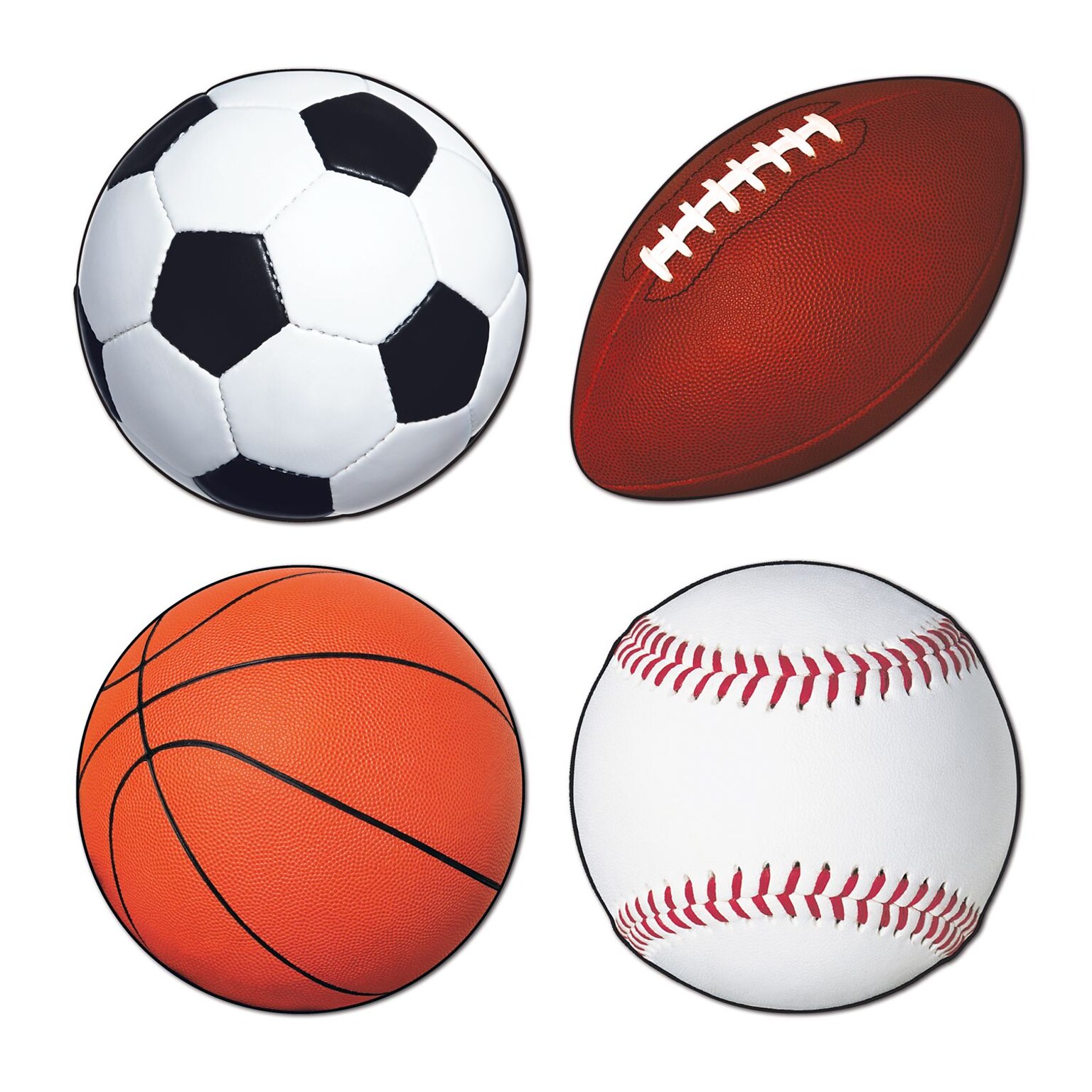 Beistle 12 - 15 Sports Cutouts; 12/Pack