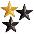 Beistle 12 1/4 Plastic Stars; Black/Gold, 6/Pack
