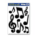 Beistle 12 x 17 Musical Notes Peel N Place Sticker; Black, 32/Pack