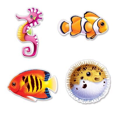 Beistle 14 Under The Sea Fish Cutouts; 16/Pack