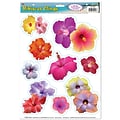 Beistle 12 x 17 Hibiscus Clings; 63/Pack