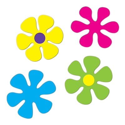 Beistle Retro Flower Cutouts; 12 - 13 1/4, 12/Pack