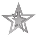 Beistle 12 3D Foil Hanging Star; Silver, 8/Pack