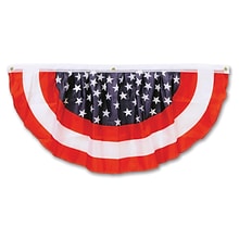 Beistle 4 Stars and Stripes Fabric Bunting; Red/White/Blue, 2/Pack