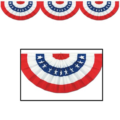 Beistle 12 x 6 Jointed Patriotic Bunting Cutouts; 3/Pack